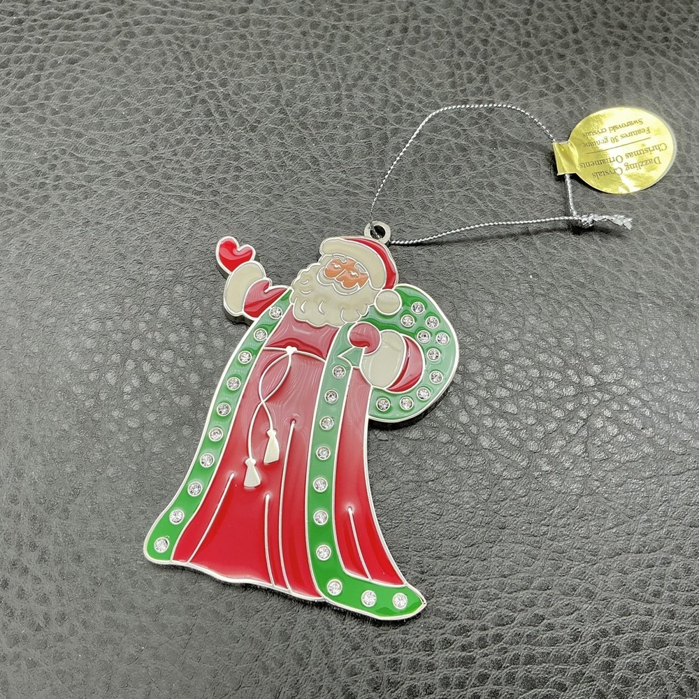 Danbury Mint Ornament Dazzling Swarovski Crystals Santa Christmas Collectible
